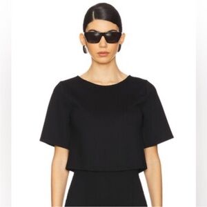 ▪️Ripley Rader Ponte Knit Short Sleeve Top in Black